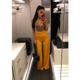 Solid High Waist Wide Leg Long Pants BN-9178