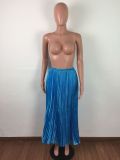 Fashion High Waist Big Swing Pleated Long Skirts LA-3102