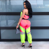 Casual Patchwork Strapless Jumpsuits LA-3100