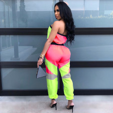 Casual Patchwork Strapless Jumpsuits LA-3100