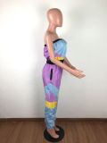 Casual Patchwork Strapless Jumpsuits LA-3100
