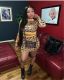 Leopard Print Long Sleeve Mini Skirt Two Piece Sets LA-3137