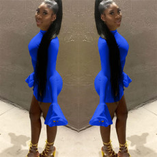 Sexy Long Flare Sleeve Bodycon Mini Dresses LSL-6314