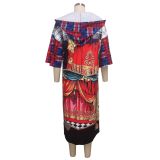 Trendy Pritned Hooded Long Cardigan Coats SMR-9467