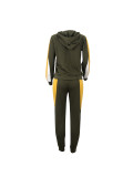 Plus Size Casual Hooded Zipper Two Piece Sets BLX-7340