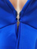 Solid Ruffles Hem Blazer Long Pants Two Piece Suits CM-610