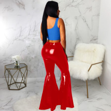Sexy PU Leather Long Boot Cut Pants SMR-9538