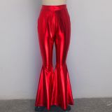 Sexy PU Leather Long Boot Cut Pants SMR-9538