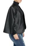 PU Leather Cloak Sleeves Jacket Coat OD-8330