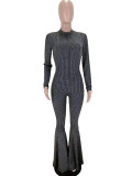 Plus Size Sexy Long Sleeves Skinny Flared Jumpsuit CL-6039