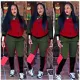 Casual Patchwork Zipper Tracksuit 2 Piece Sets SMR-9547