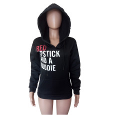 Letter Print Hoodies Casual Hooded Sweatshirt LSL-8026
