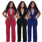 Sexy Deep-V Bodycon Jumpsuit SMR-9543