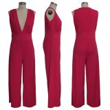 Sexy Deep-V Bodycon Jumpsuit SMR-9543
