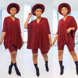 Bat Sleeve Two Piece Short Set ASL-6235