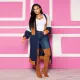 Contrast Color Full Sleeve Long Cardigan Coat WSM-5126