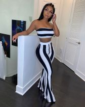 Stripe Tube Top Two Piece Pant Set HMS-5253