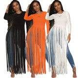 Solid Color Sexy Tassel Top HMS-5252