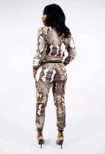 Snake Print Two Piece Pant Suit HMS-5180