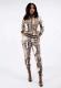 Snake Print Two Piece Pant Suit HMS-5180