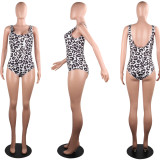 Sexy Leopard Dollar Printed one Piece Swimsuit AIL-024