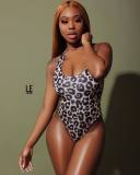 Sexy Leopard Dollar Printed one Piece Swimsuit AIL-024