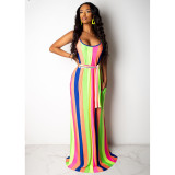 Hot Sale Striped Strapless Dress CHY-1167