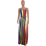 Hot Sale Striped Strapless Dress CHY-1167