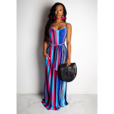 Hot Sale Striped Strapless Dress CHY-1167