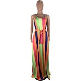 Hot Sale Striped Strapless Dress CHY-1167