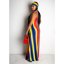 Hot Sale Striped Strapless Dress CHY-1167