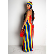 Hot Sale Striped Strapless Dress CHY-1167