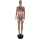 Sexy Printed Cami Top And Shorts 2 Piece Sets CHY-1197