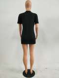 Letter Print Short Sleeve T-shirt Dress LSD-8012