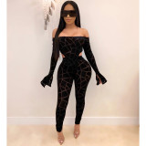 Crocodile jumpsuit Suits CHY-1201