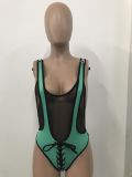 Plus Size Sexy Mesh Patchwork One Piece Swimsuit LSD-8094
