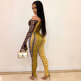 Crocodile jumpsuit Suits CHY-1201