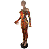 Crocodile jumpsuit Suits CHY-1201