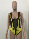 Plus Size Sexy Mesh Patchwork One Piece Swimsuit LSD-8094