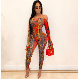 Crocodile jumpsuit Suits CHY-1201