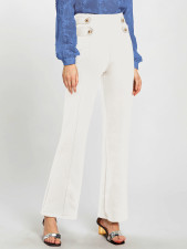 Elegant High Waist Back Zipper Long Pants YS-8180