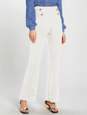 Elegant High Waist Back Zipper Long Pants YS-8180
