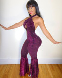 Sexy Halter Backless Boot Cut Jumpsuits LSD-8019