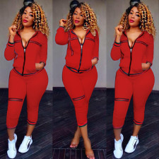 Fashion Ribbed Casual Sports Suit CM-119