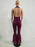 Sexy Halter Backless Boot Cut Jumpsuits LSD-8019