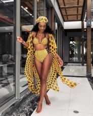 Sexy 3Pcs Swimwear Bikini Sets With Long Cloak OD-8258
