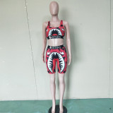 Casual Fitness Tank Top Shorts Two Piece Sets BN-9176
