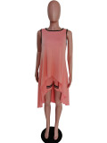 Multicolor Irregular Tank Shorts Set MEM-8265