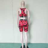Casual Fitness Tank Top Shorts Two Piece Sets BN-9176