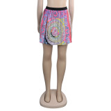 Sexy Printed Pleated Mini Skirts SFY-022
